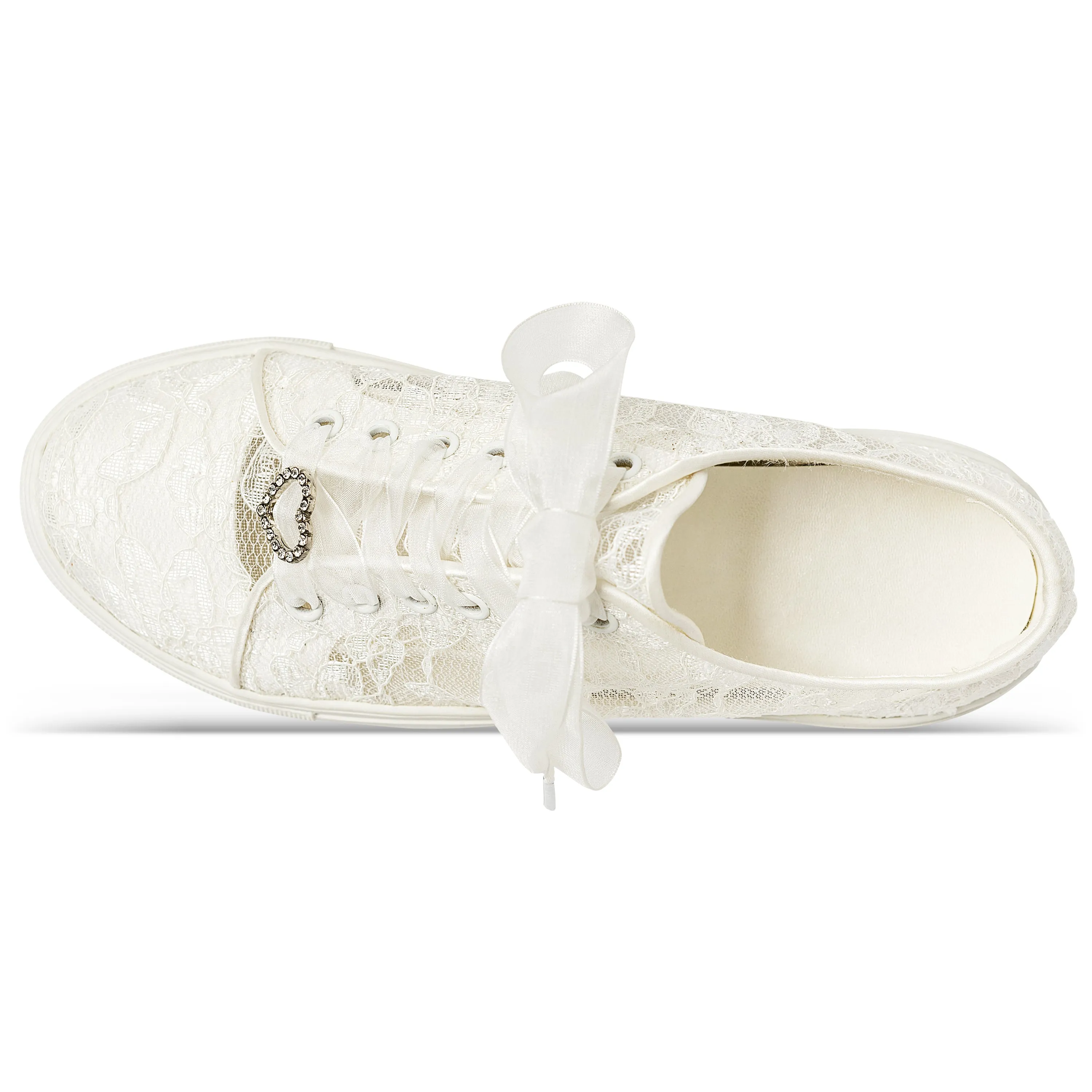 8832 Wedding Shoes Bridal Sneakers Flats Bride Tennis Shoes Lace Sneakers