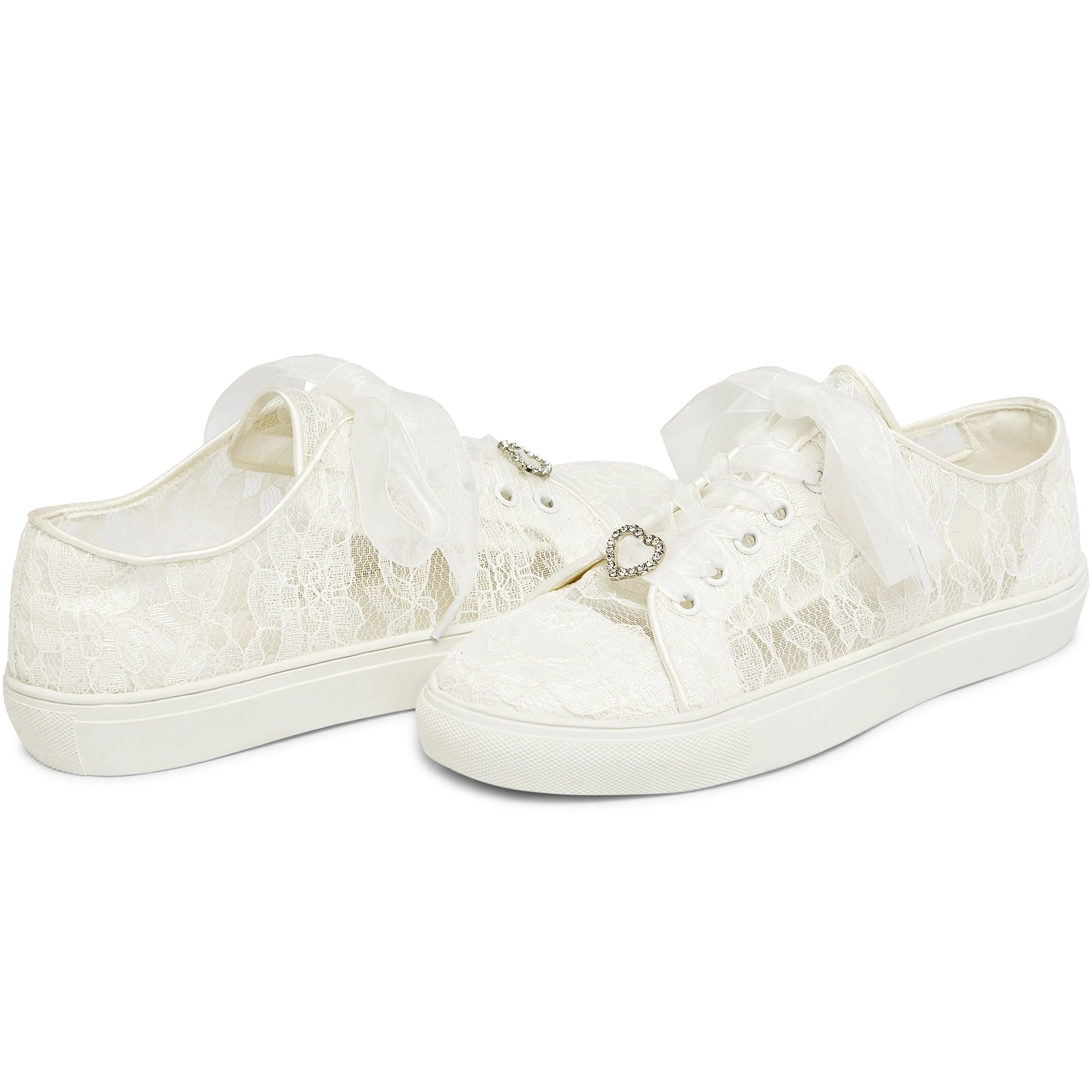 8832 Wedding Shoes Bridal Sneakers Flats Bride Tennis Shoes Lace Sneakers