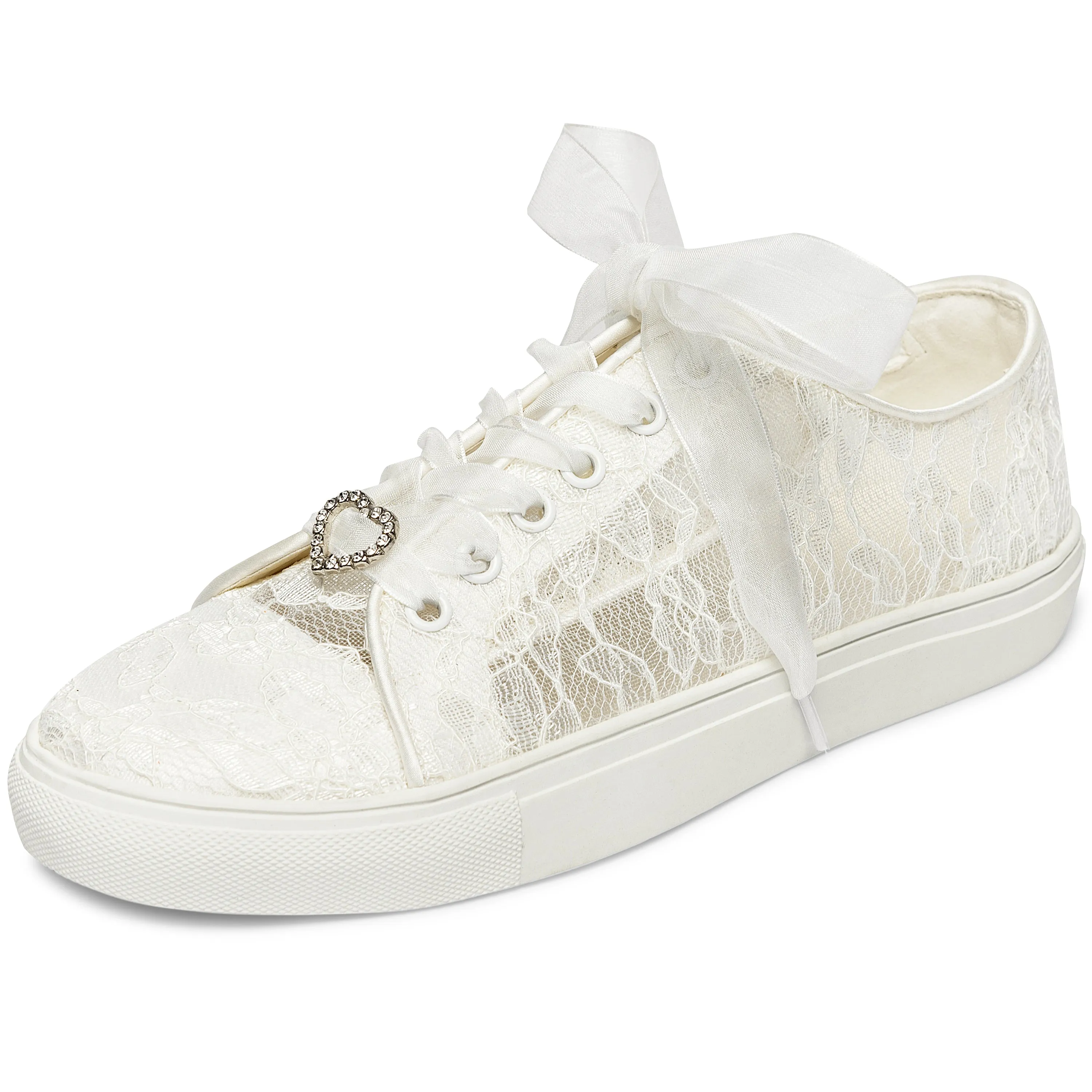 8832 Wedding Shoes Bridal Sneakers Flats Bride Tennis Shoes Lace Sneakers