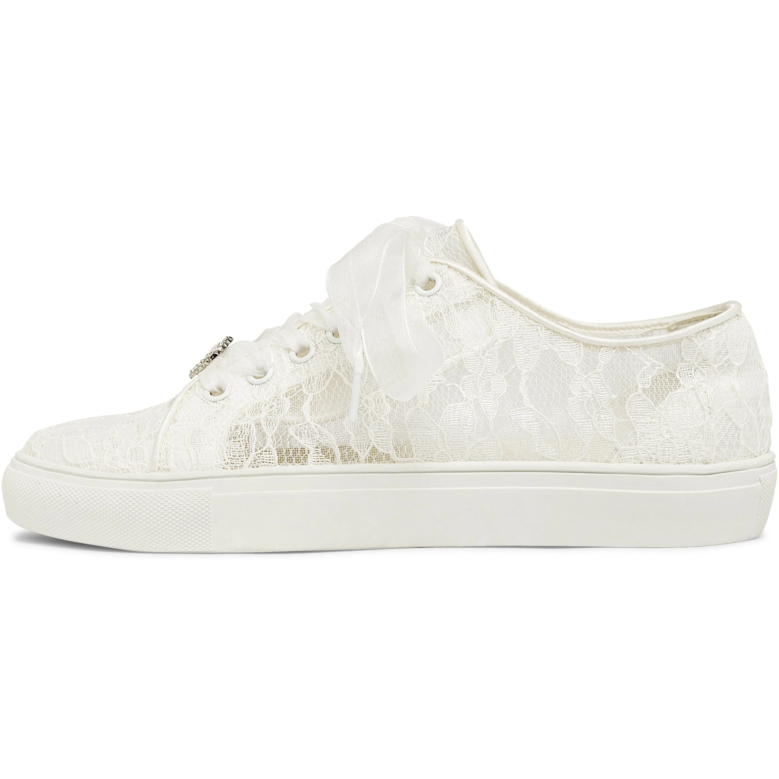 8832 Wedding Shoes Bridal Sneakers Flats Bride Tennis Shoes Lace Sneakers