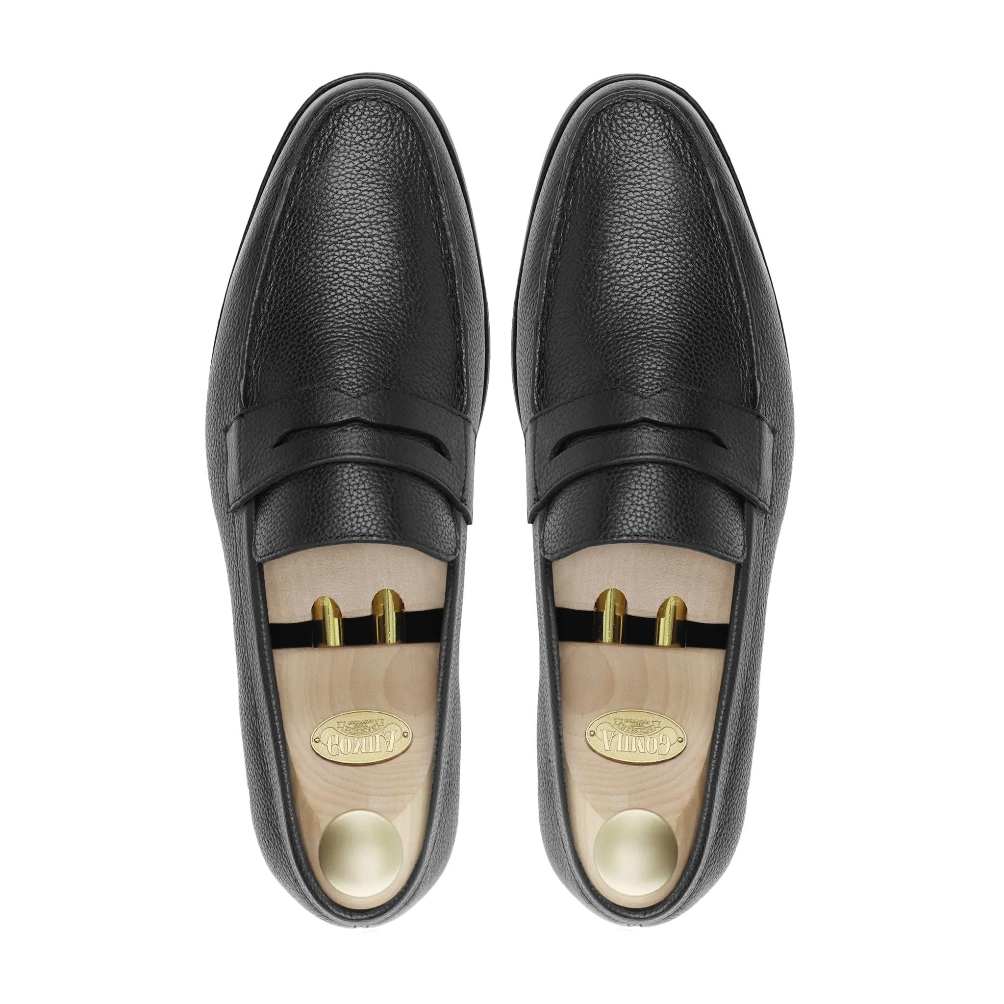 Asador - Men's Black Pebble Grain Leather Loafer