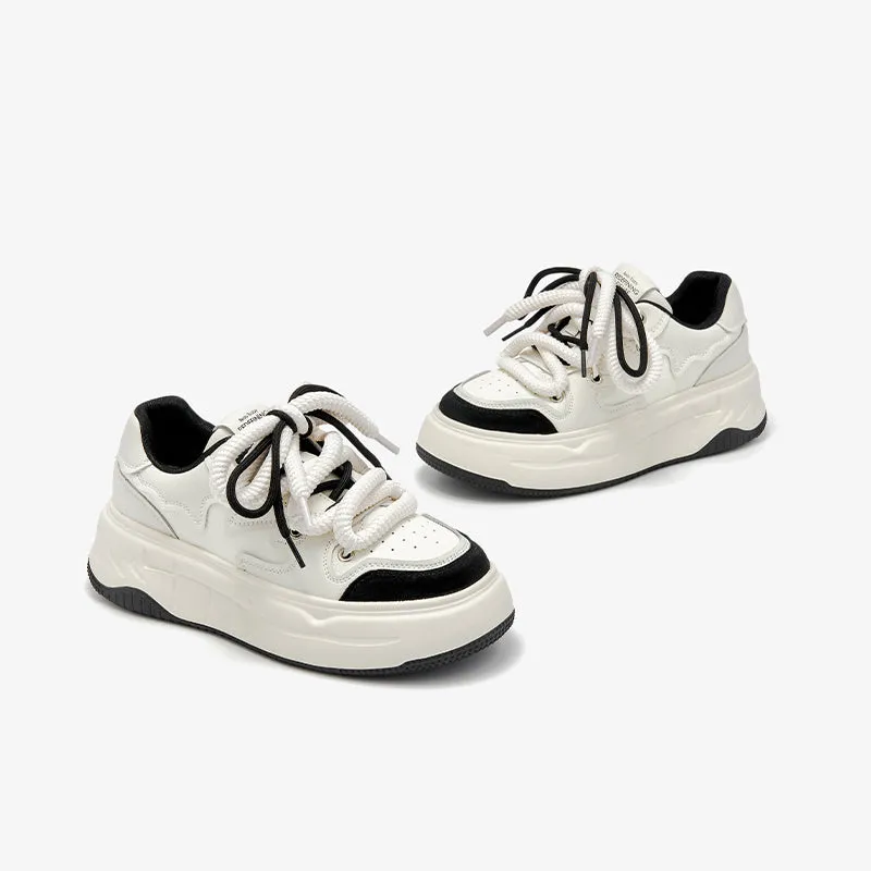 BeauToday Women's Mixed Colors Platform Sneakers with Breathable Air Hole