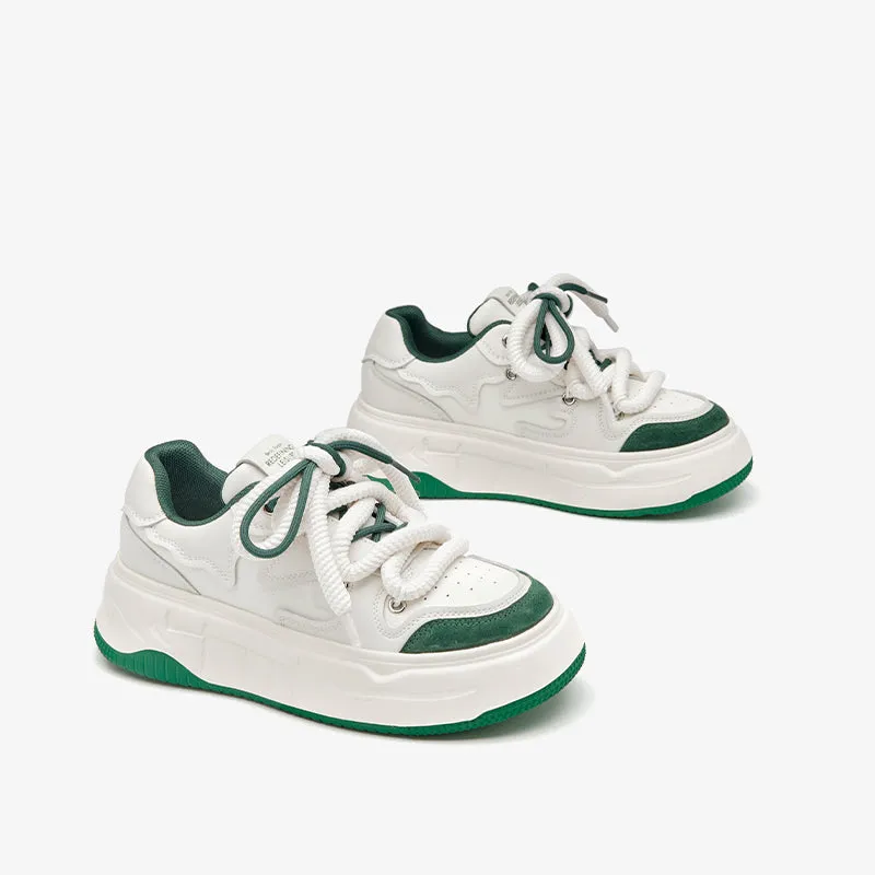 BeauToday Women's Mixed Colors Platform Sneakers with Breathable Air Hole