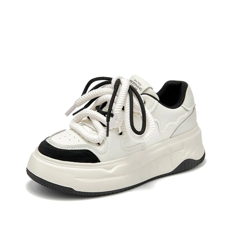 BeauToday Women's Mixed Colors Platform Sneakers with Breathable Air Hole