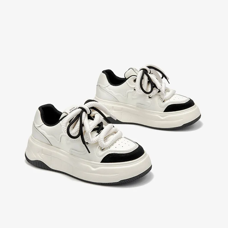 BeauToday Women's Mixed Colors Platform Sneakers with Breathable Air Hole
