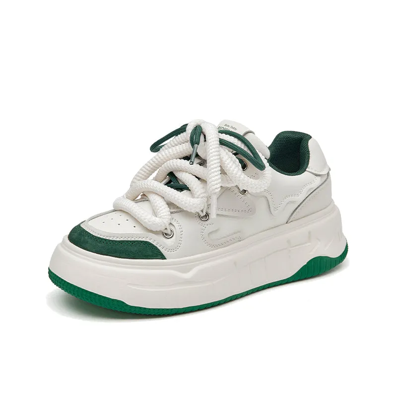 BeauToday Women's Mixed Colors Platform Sneakers with Breathable Air Hole