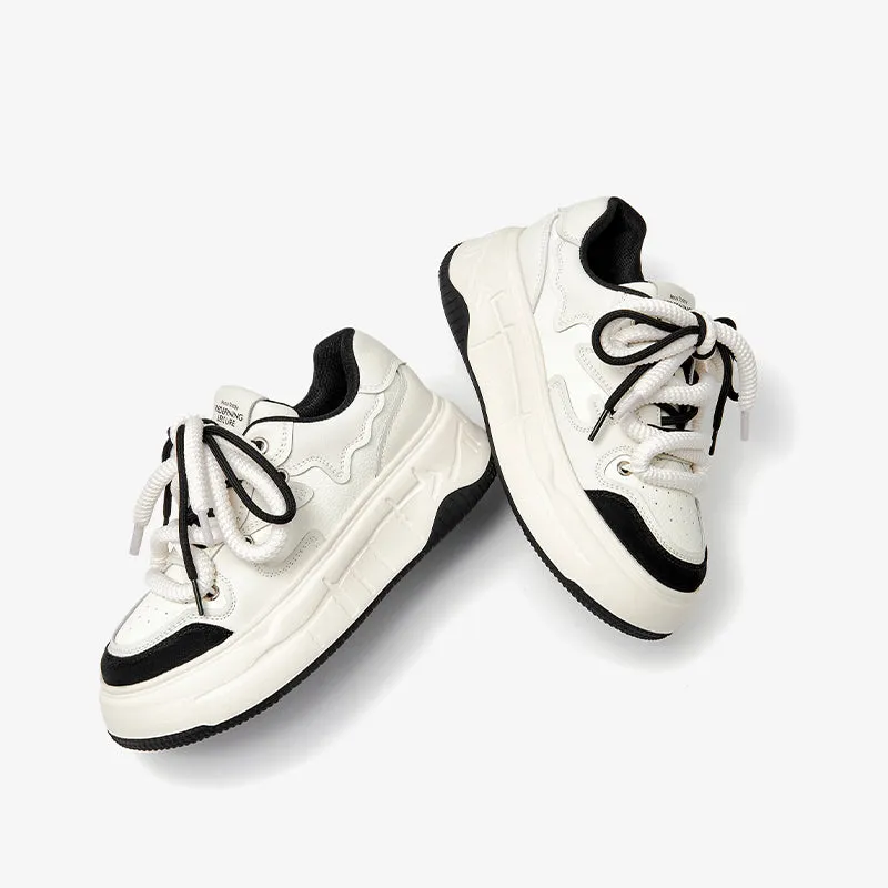 BeauToday Women's Mixed Colors Platform Sneakers with Breathable Air Hole