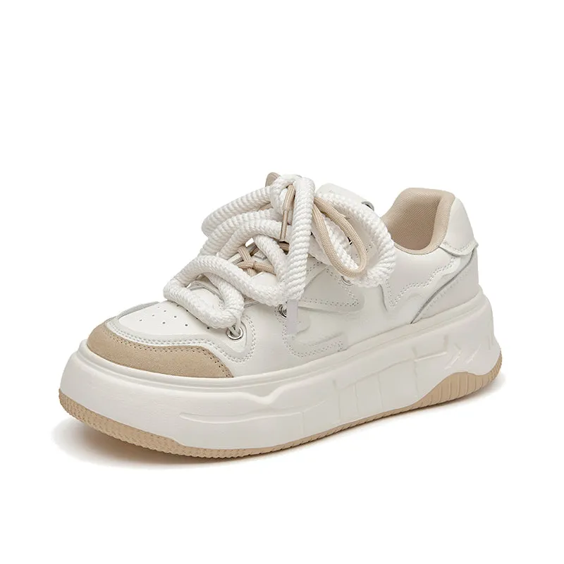 BeauToday Women's Mixed Colors Platform Sneakers with Breathable Air Hole