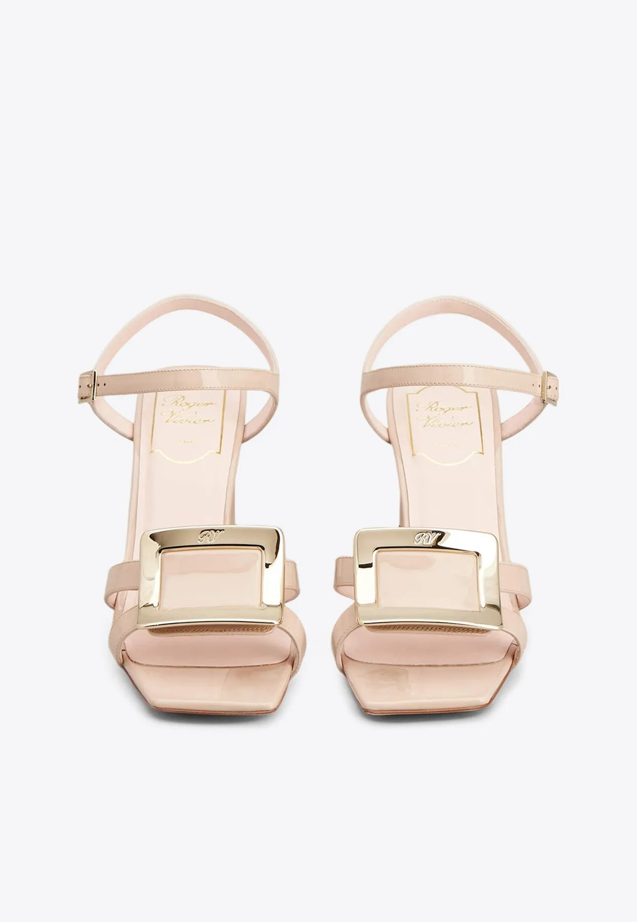 Belle Vivier 75 Logo-Buckle Leather Sandals