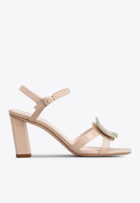 Belle Vivier 75 Logo-Buckle Leather Sandals
