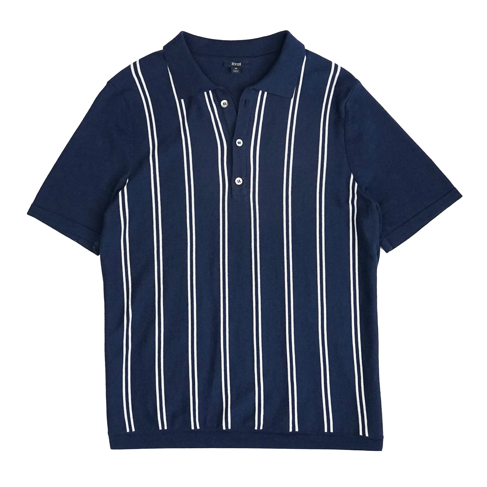 Benson Montego Navy Stripe Polo