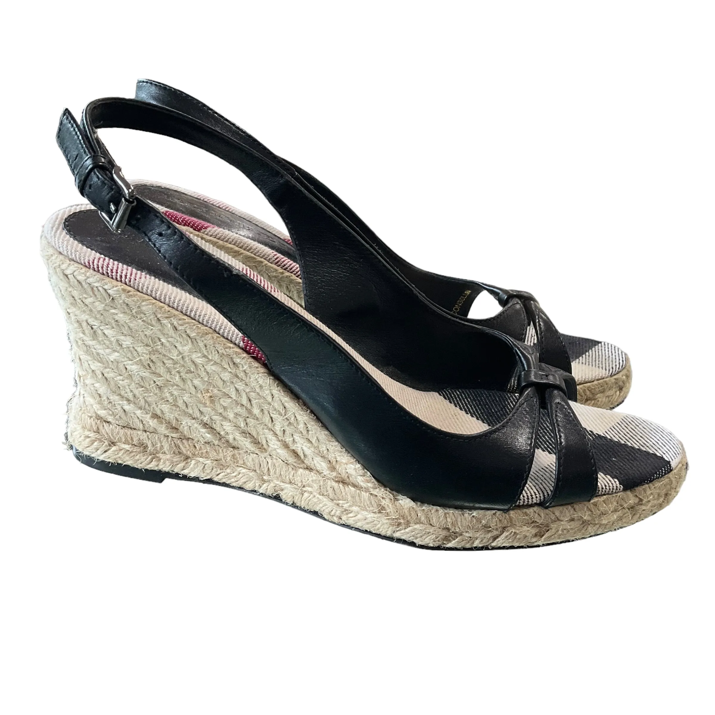Burberry Wedge Sandals. Size 39