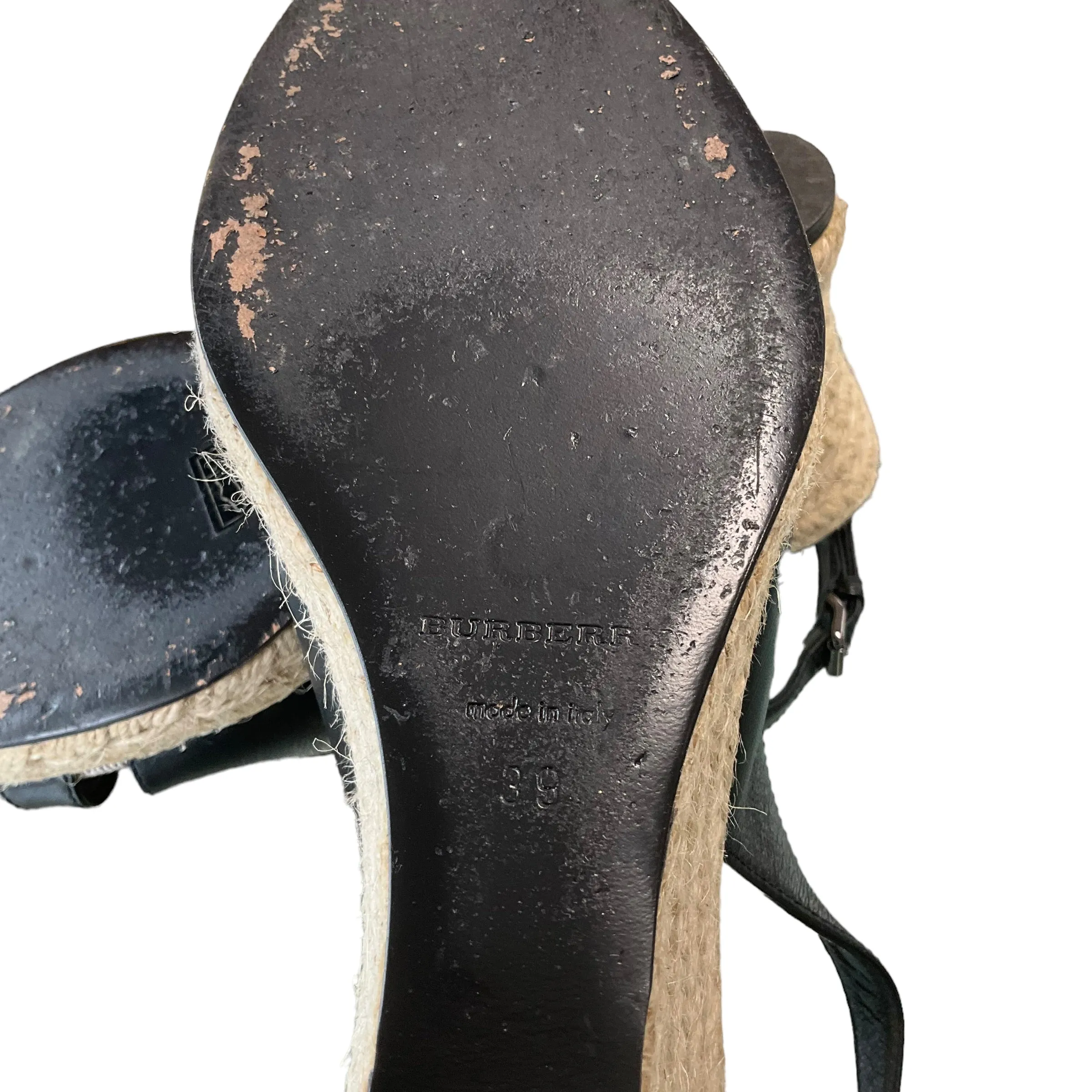 Burberry Wedge Sandals. Size 39