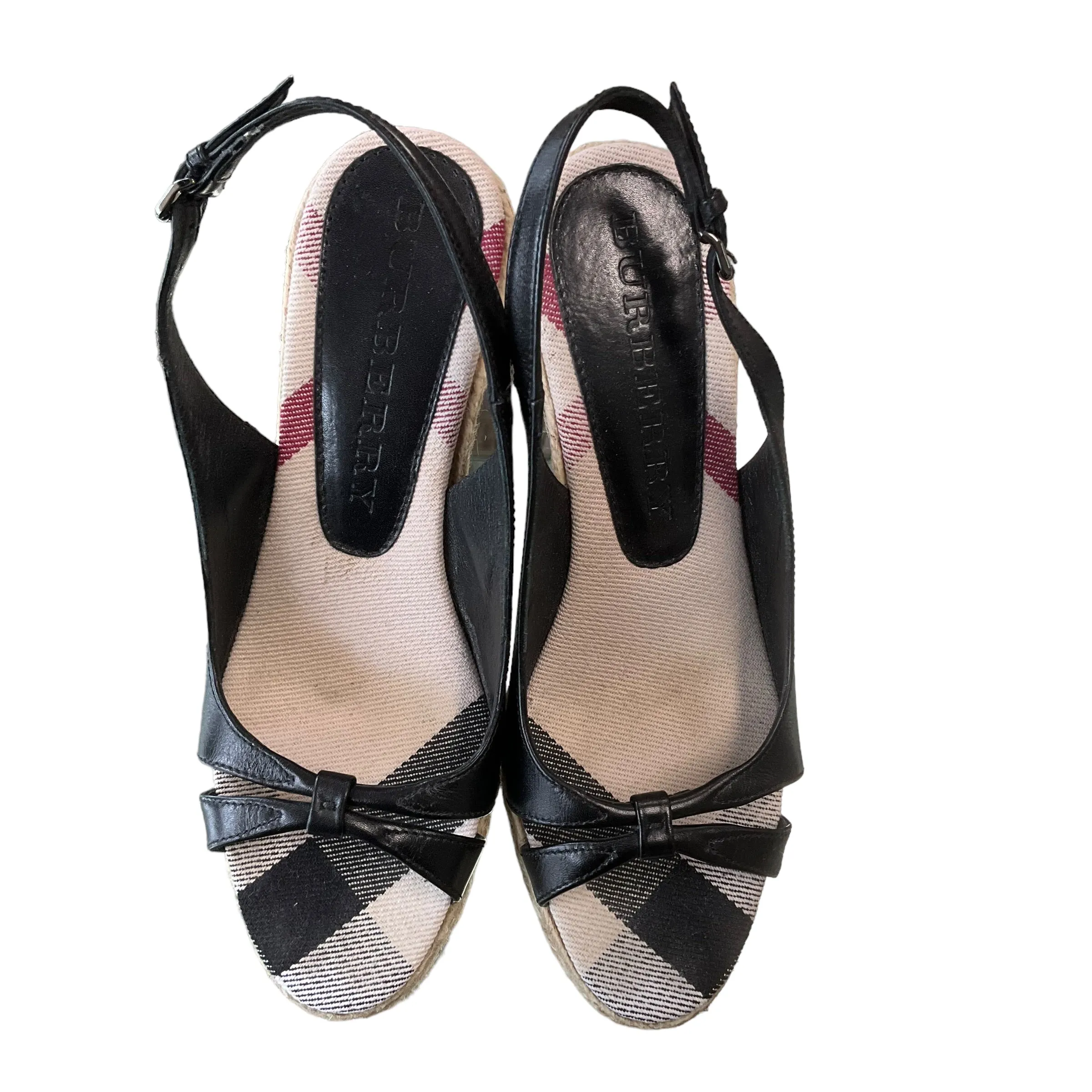 Burberry Wedge Sandals. Size 39