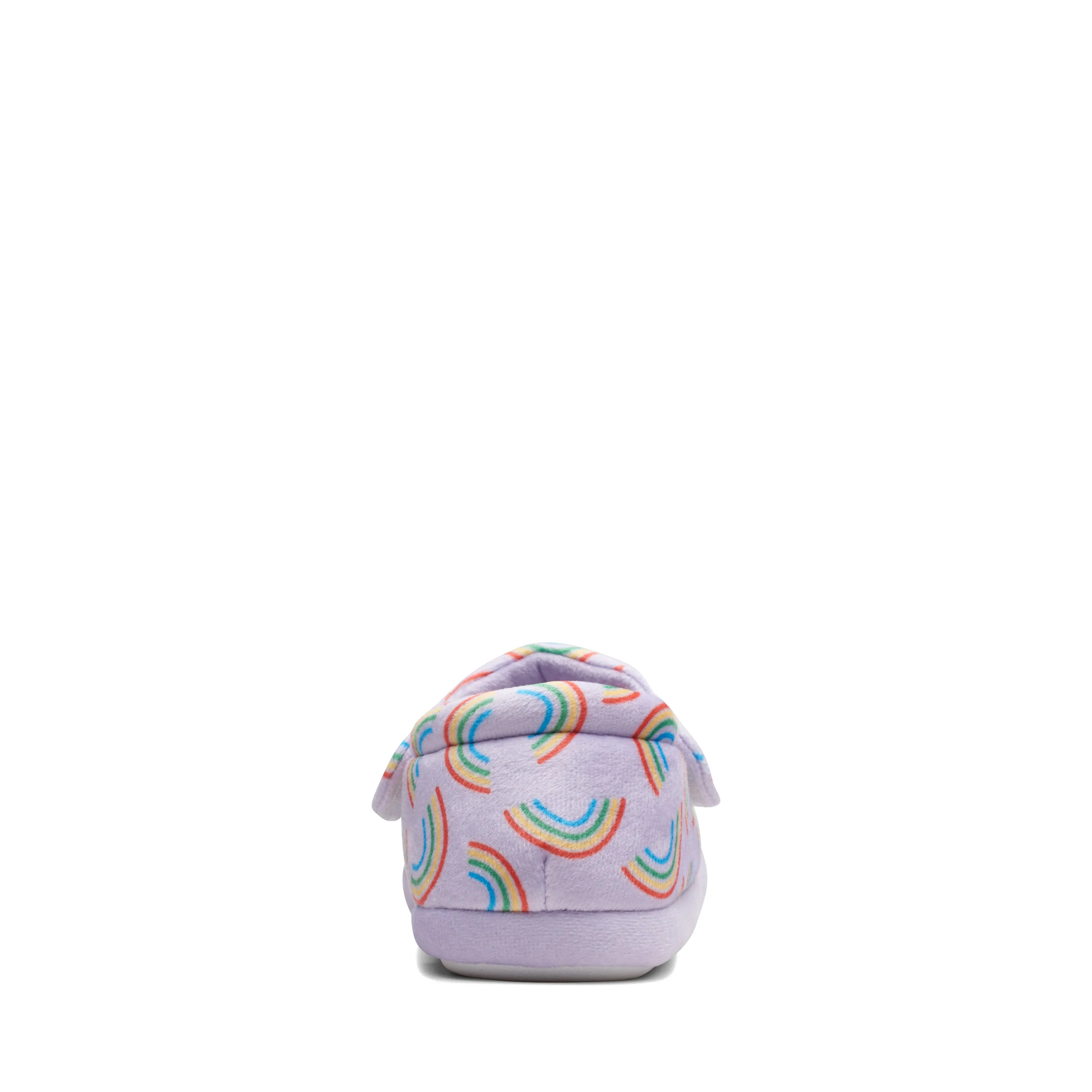 Clarks Fluffy Snug Girls Lilac Rainbow Slipper