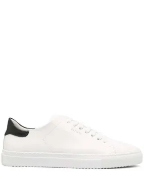 'Clean 90 Contrast' White Low Top Sneakers With Laminated Logo In Leather Man