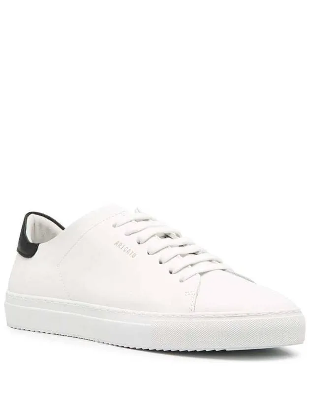 'Clean 90 Contrast' White Low Top Sneakers With Laminated Logo In Leather Man