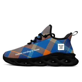 Custom MS Shoes with Scottish Tartan Theme, Personalizable Names and Images â€?Tailored for Those Who Adore the Rich Tradition of Scottish Tartan,2016MS-23025001