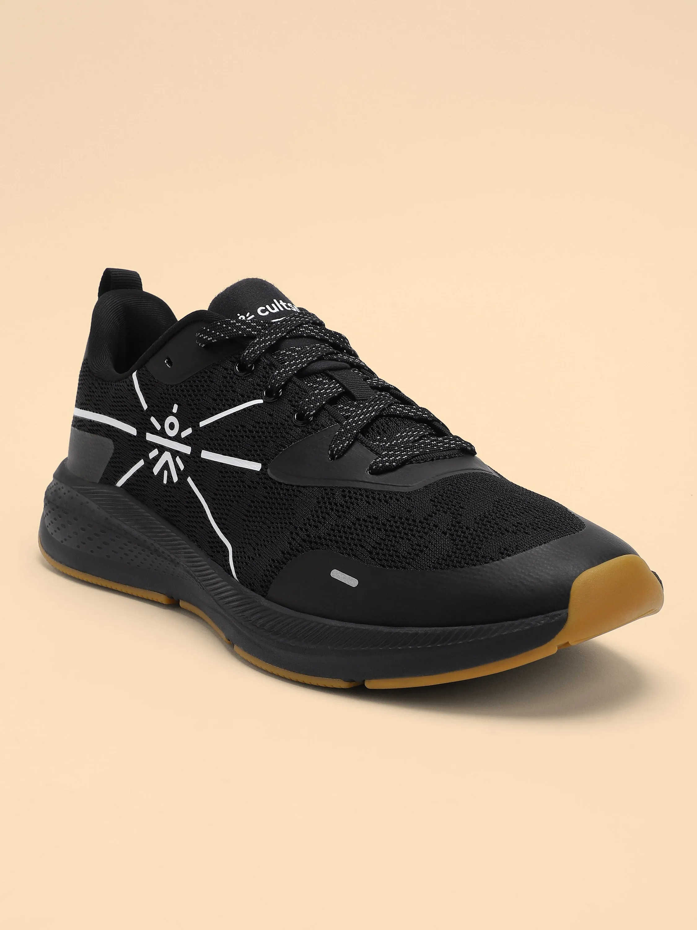 Flomo Men Running Shoes - Black/Mustard