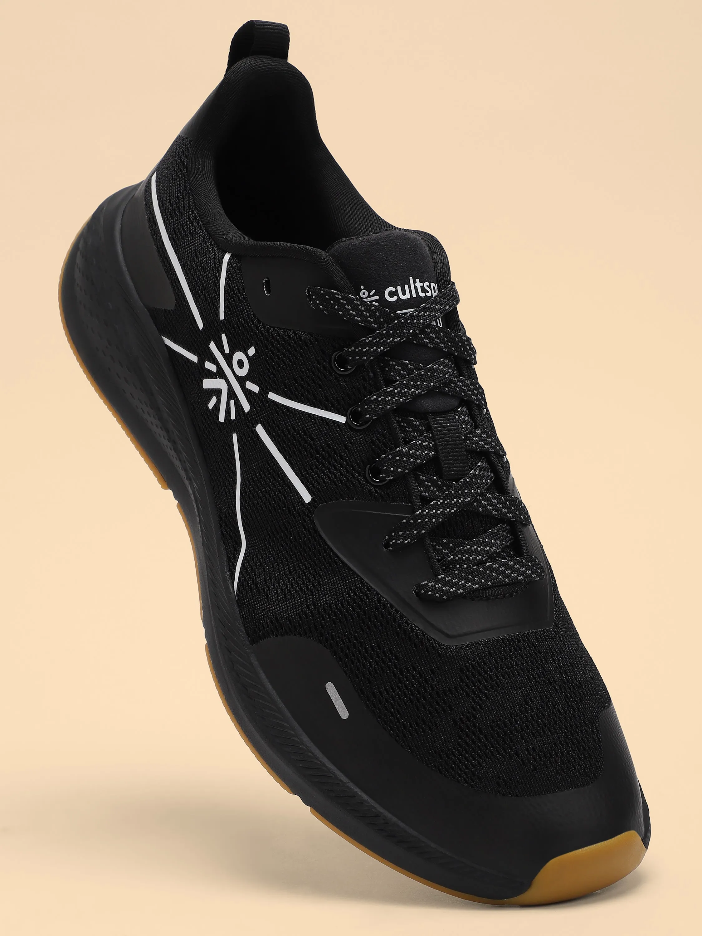 Flomo Men Running Shoes - Black/Mustard
