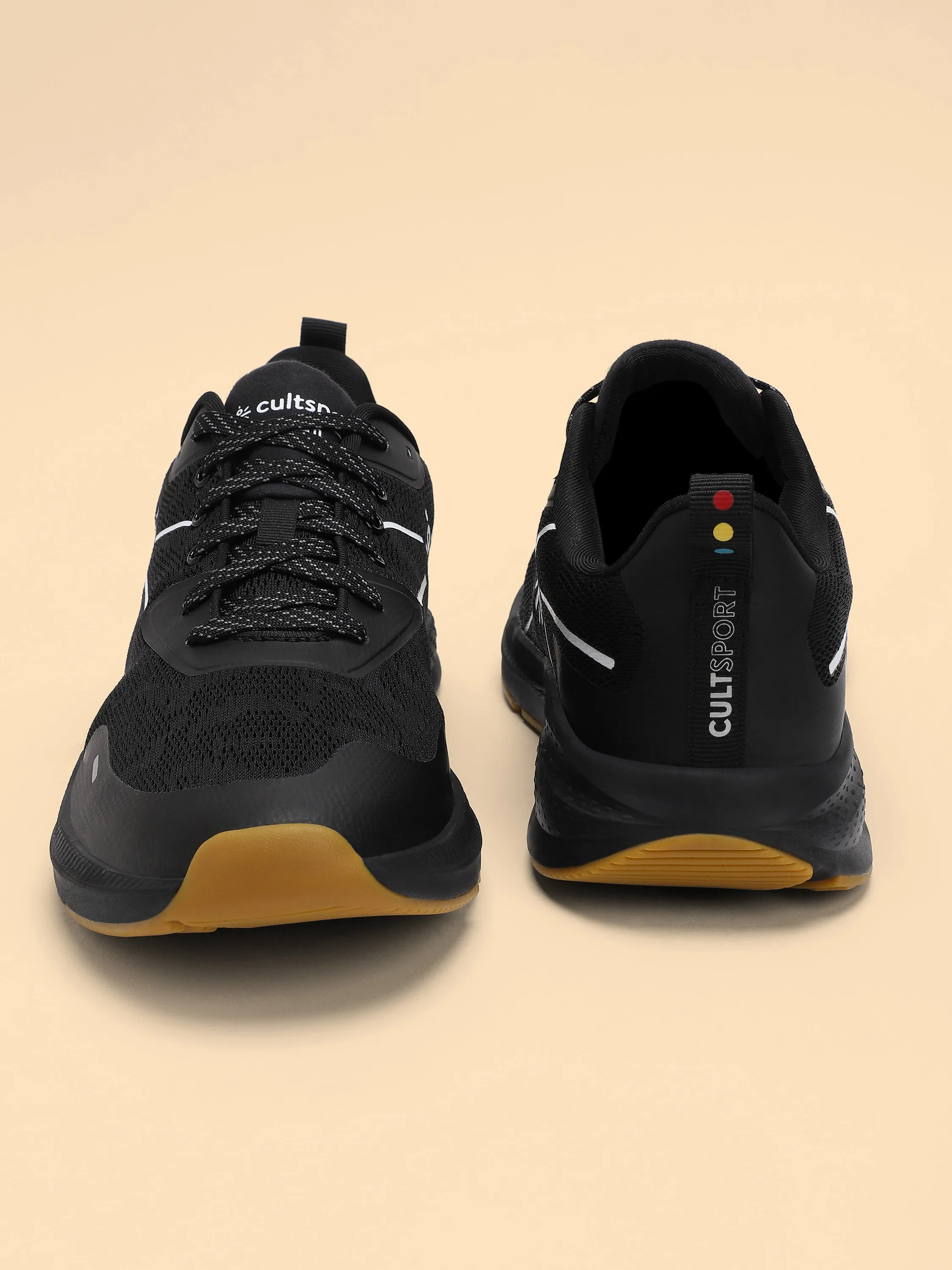 Flomo Men Running Shoes - Black/Mustard
