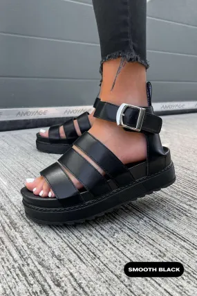 IMMI Chunky Gladiator Sandals - Black Smooth