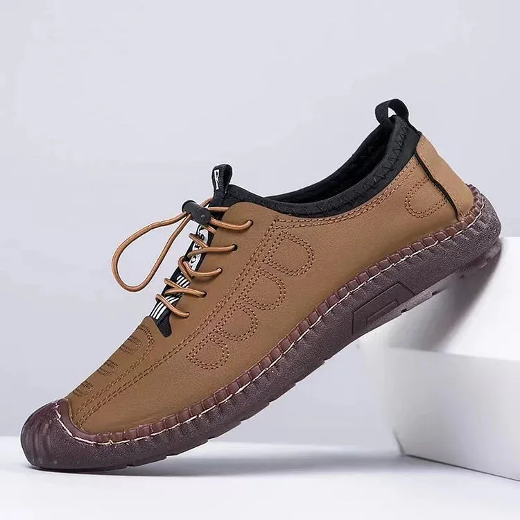 Men's sandals Summer soft leather breathable shoes