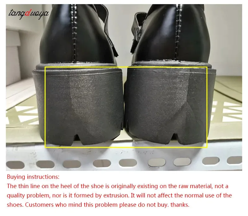 Shoes on heels Women mary janes shoes platform shoes Women's Vintage College Style Lolita shoes Girls black High Heel shoes