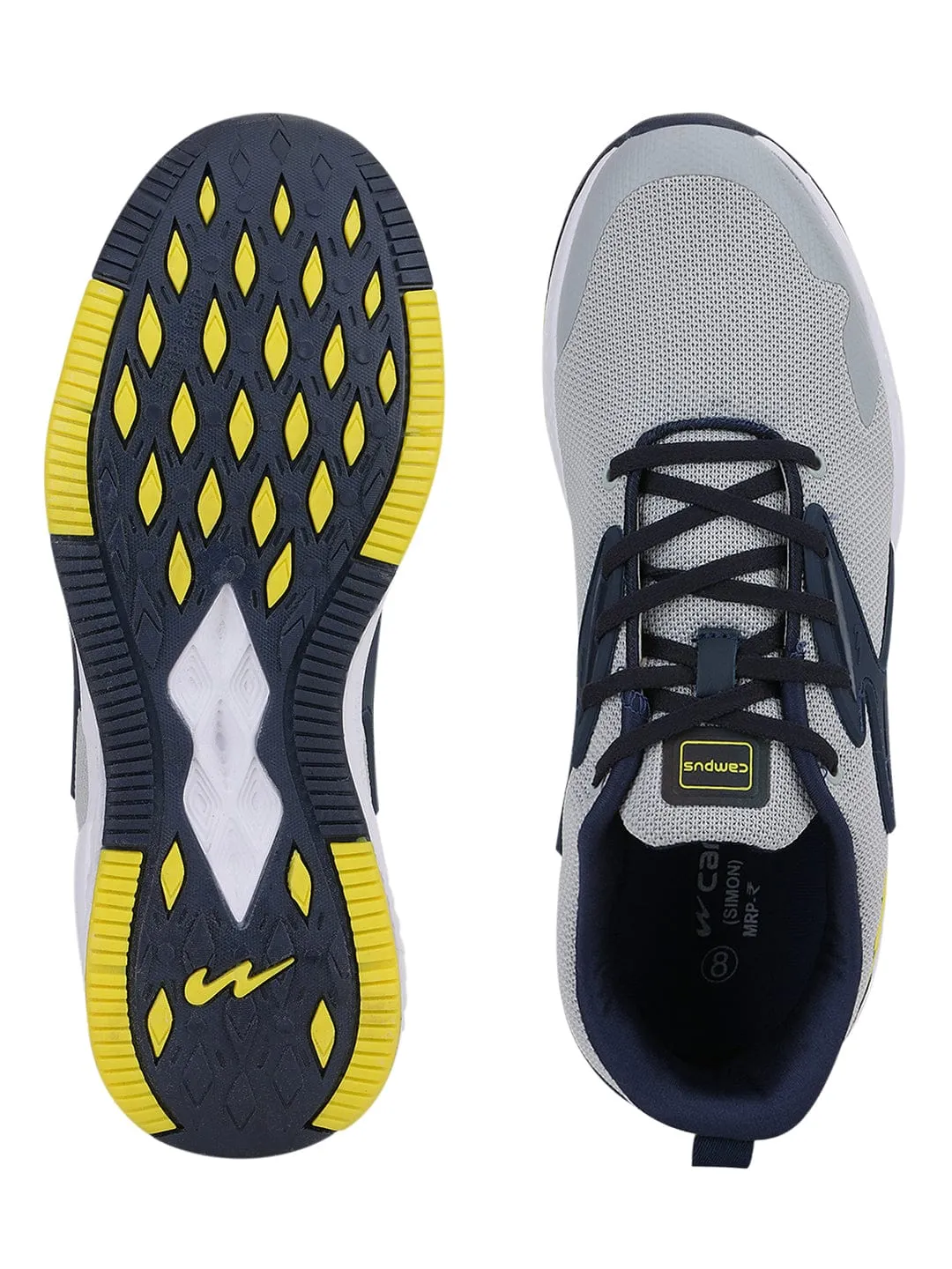 SIMON PRO Grey Men's Running Shoes
