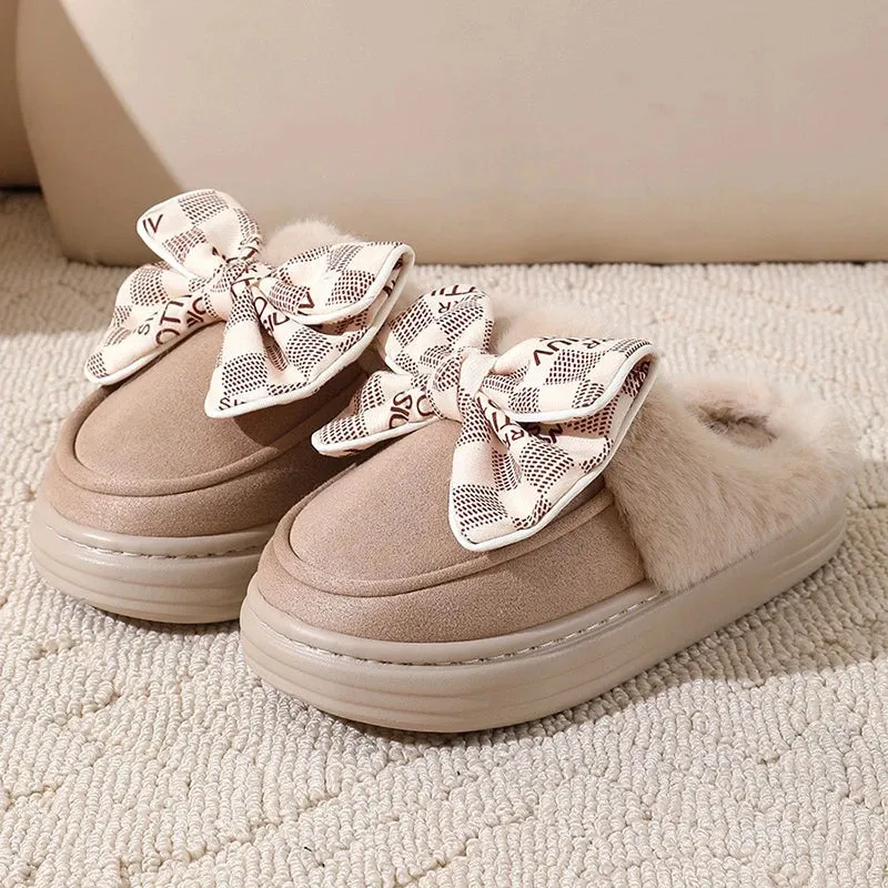SNUG BOW SLIPPERS