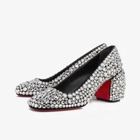 Trendy Suede Strass Pump