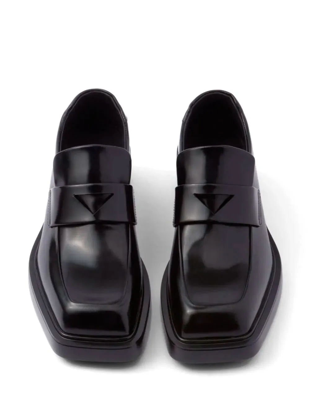 Triangle logo loafers