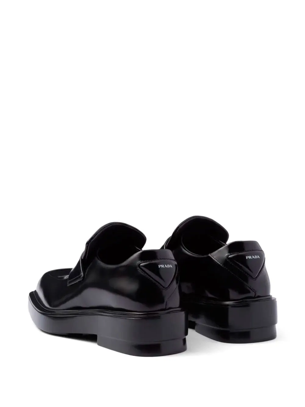 Triangle logo loafers