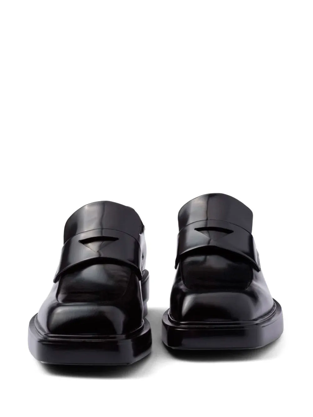 Triangle logo loafers