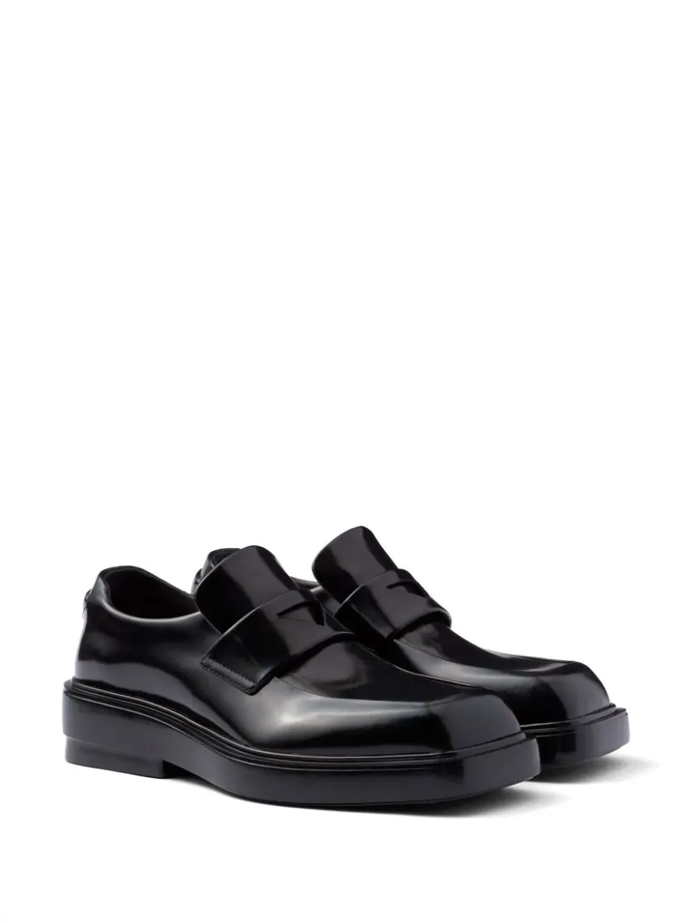 Triangle logo loafers