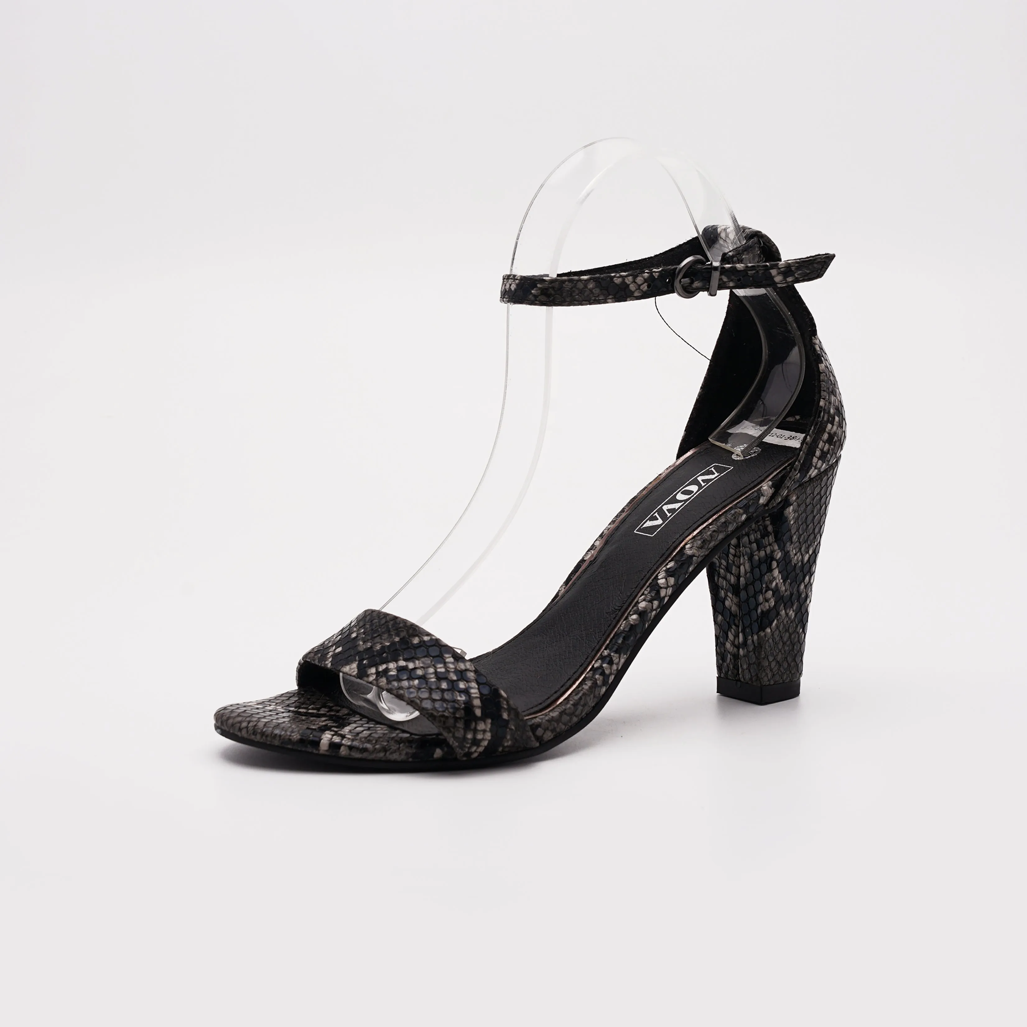 Vaon Snakeskin Print Faux Leather Heel