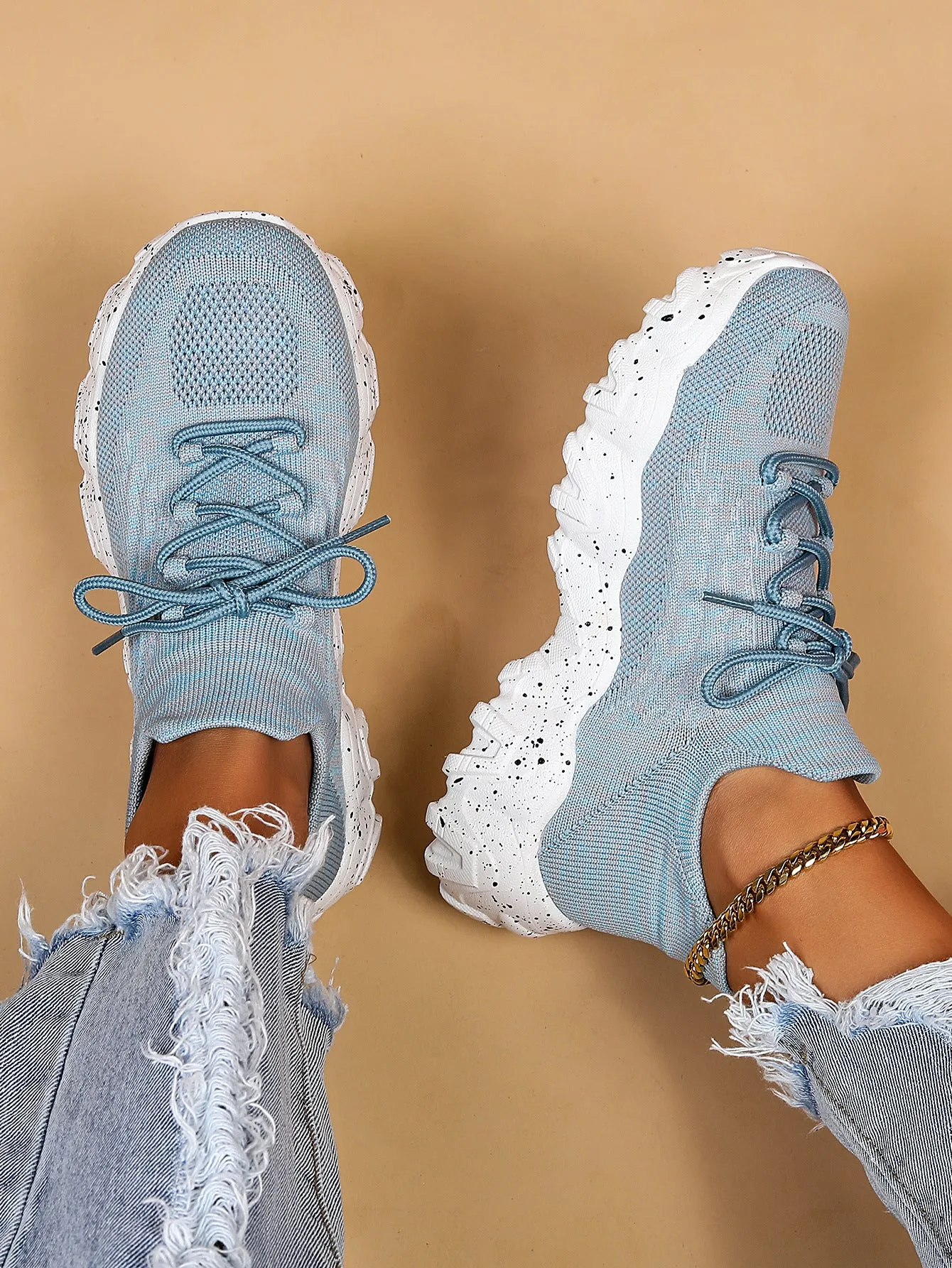 Women's Breathable Knit Chunky Fashion Orthopedic Sneakers