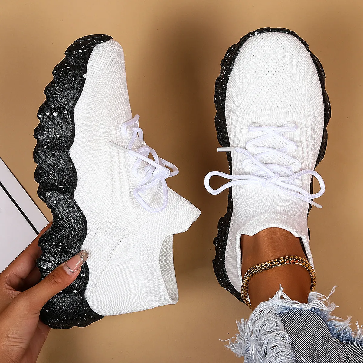 Women's Breathable Knit Chunky Fashion Orthopedic Sneakers