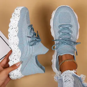 Women's Breathable Knit Chunky Fashion Orthopedic Sneakers