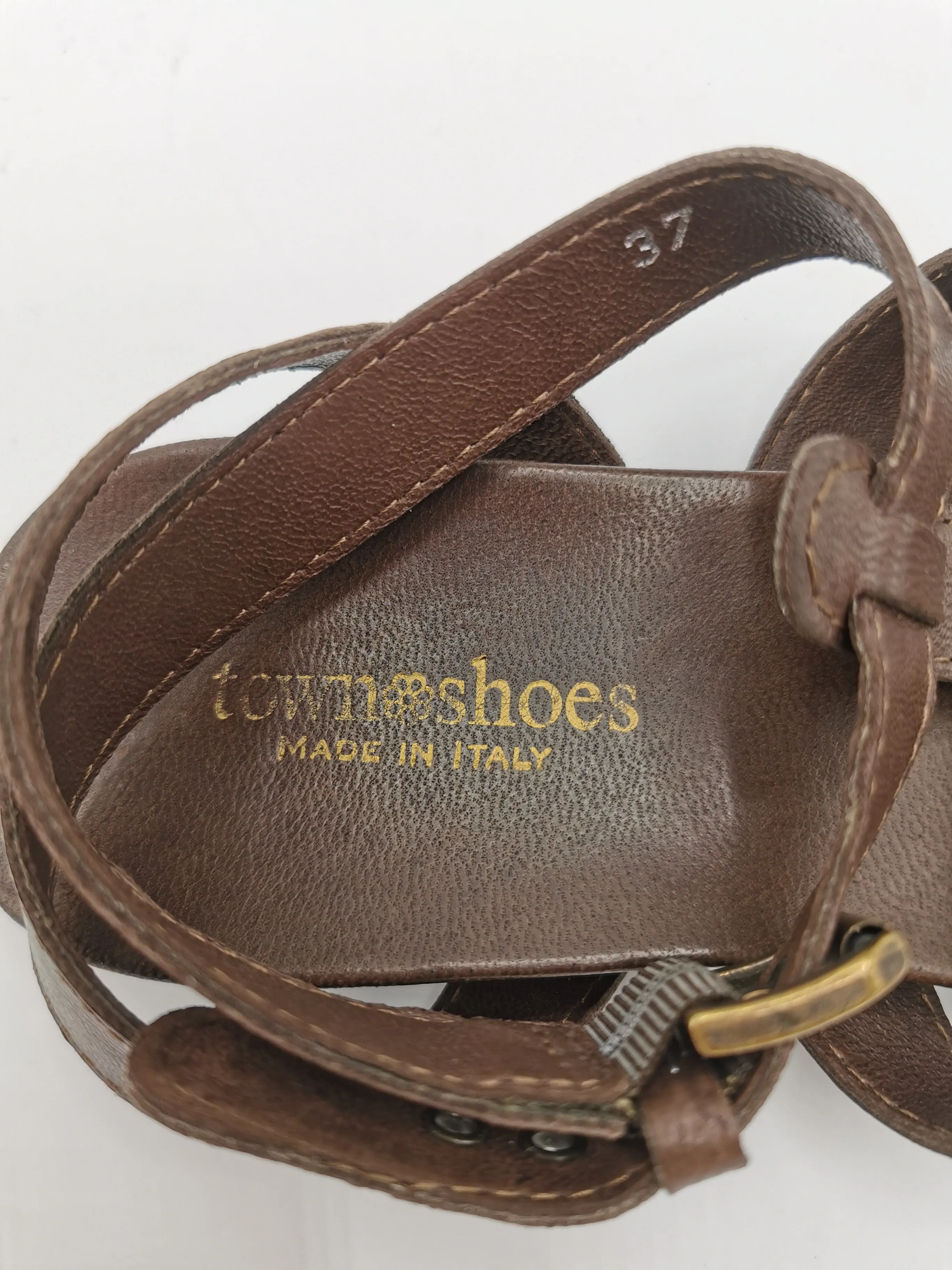 WOMENS SIZE 6 / 37 - TOWNSHOES, Made in Italy, Buttery Soft, Boho Style Sandals NWOT B26