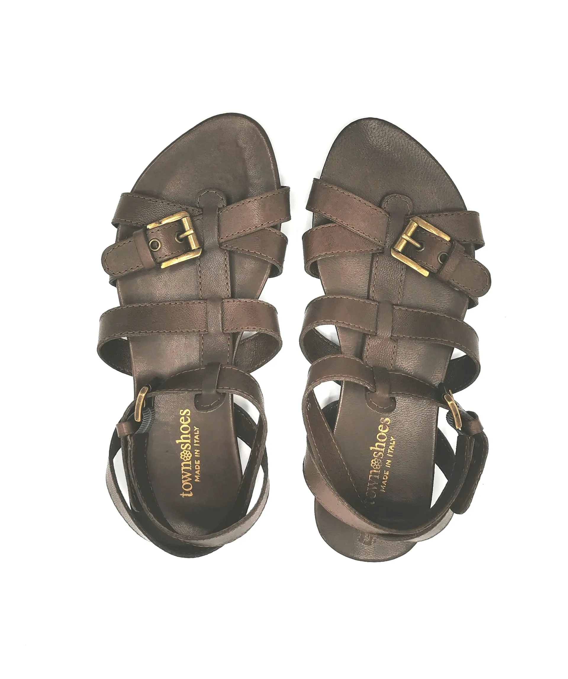 WOMENS SIZE 6 / 37 - TOWNSHOES, Made in Italy, Buttery Soft, Boho Style Sandals NWOT B26